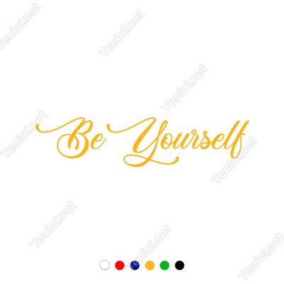 Be Yourself Yazısı Duvar Stickerı 60x13cm