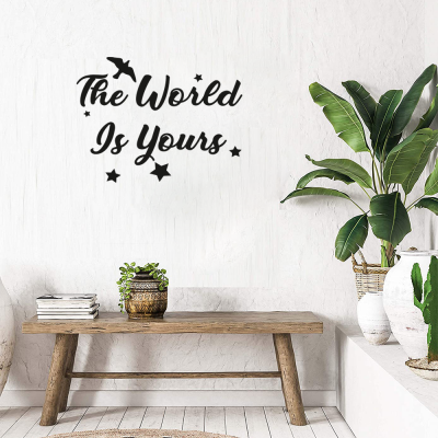 The World Is Yours Duvar Yazısı Sticker 60x40cm