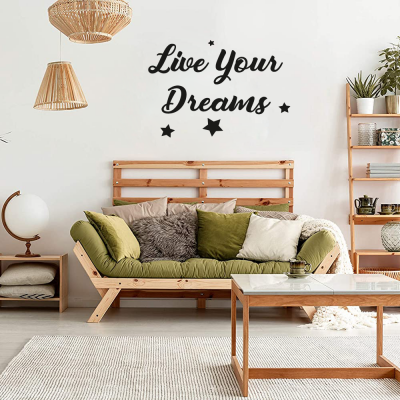 Live Yours Dreams Duvar Yazısı Sticker 60x41cm
