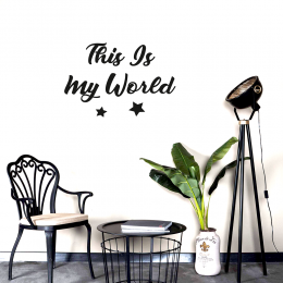 This Is My World Duvar Yazısı Sticker 60x40cm