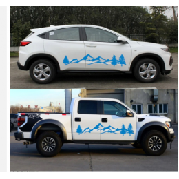 Sıcak satış Araba Sticker dağ çıkartma ağacı orman vinil grafik kiti Camper RV römork araba aksesuarları  CSV