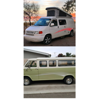 2 adet karavan araba kapı yan grafik vinil çıkartması otomatik vücut dekor çıkartmalar karavan at binicisi karavan RV çıkartmaları araba aksesuarları