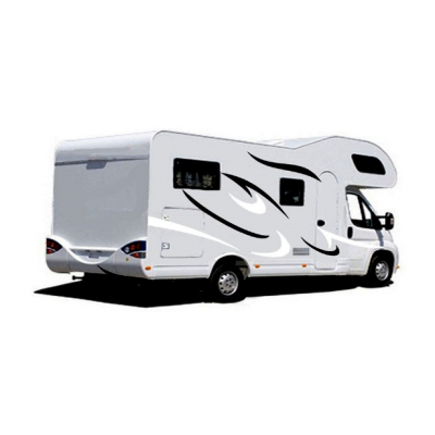  2x karavan çizgili grafik vinil grafik seti çıkartmaları araba çıkartmaları için otorhome karavan RV çekme karavan