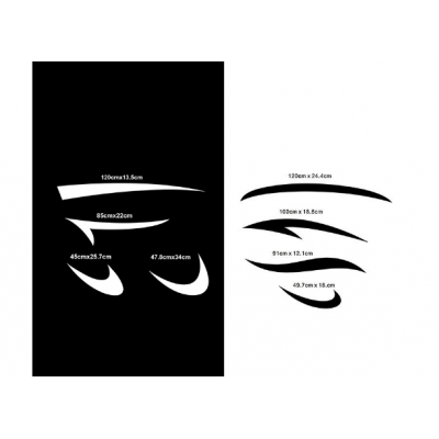  2x karavan çizgili grafik vinil grafik seti çıkartmaları araba çıkartmaları için otorhome karavan RV çekme karavan