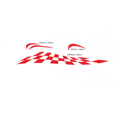  200cm x 28cm 2x kare çizgi grafik karavan vinil araba çıkartmaları çıkartmaları Set karavan RV karavan bir her tarafı