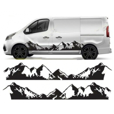 Karavan karavan dağ grafik çıkartmaları VW Crafter Mercedes Sprinter