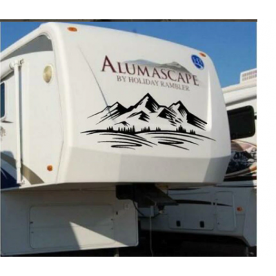 Büyük Camper RV römork kamyon dağ duvar Sticker kamp araba çadırı kamyon seyahat macera duvar çıkartması vinil ev dekor