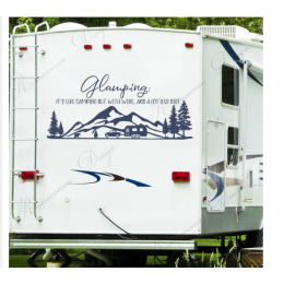 Glamping Rv çıkartması, Rv Camper vinil yapışkan, karavan motorlu ev çıkartma, su geçirmez macera odası dekorasyon