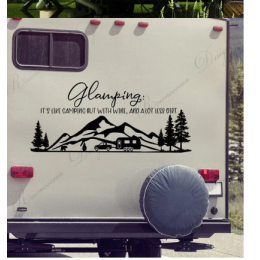 Glamping Rv çıkartması, Rv Camper vinil yapışkan, karavan motorlu ev çıkartma, su geçirmez macera odası dekorasyon