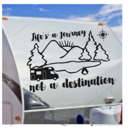 Hayat bir yolculuk Rv çıkartması, Rv hediyeler dekor Camper için vinil yapışkan su geçirmez yapışkanlı çıkartmalar