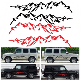 Siyah dağ tasarım araba kapı yan dekor Sticker oto vücut çıkartmalar vinil çıkartması otomatik çıkartmalar toptan hızlı teslimat