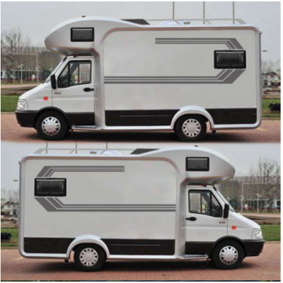 RV motorum çizgili yan çıkartmalar karavan grafik DIY çıkartmaları dekor karavan römork tekne