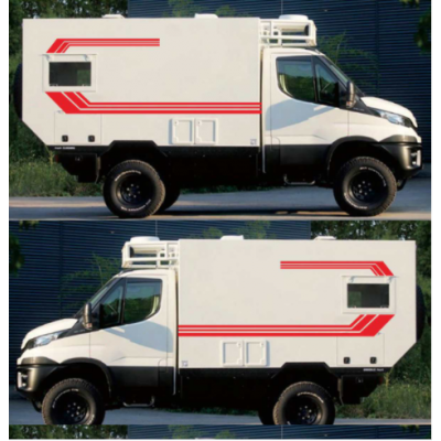 RV motorum çizgili yan çıkartmalar karavan grafik DIY çıkartmaları dekor karavan römork tekne