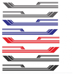 RV motorum çizgili yan çıkartmalar karavan grafik DIY çıkartmaları dekor karavan römork tekne