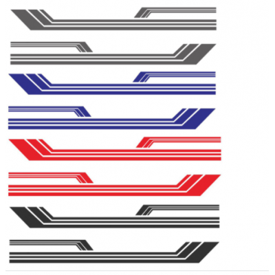 RV motorum çizgili yan çıkartmalar karavan grafik DIY çıkartmaları dekor karavan römork tekne