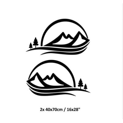 Camper çıkartmalar mauntains ağaçları çıkartmaları kamp araba çadırı karavan sunliving  sticker