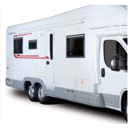 Karavan çizgili vinil çıkartmalar-karavan at binicisi karavan RV çıkartmaları grafik 