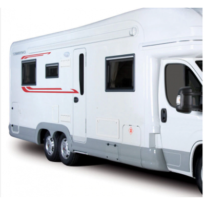 Karavan çizgili vinil çıkartmalar-karavan at binicisi karavan RV çıkartmaları grafik 