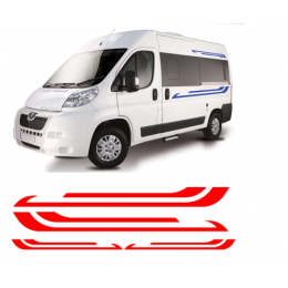 Karavan çizgili vinil çıkartmalar-karavan at binicisi karavan RV çıkartmaları grafik 