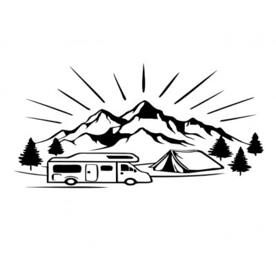 1 adet grup yan kapı dağ etiket karavan camper karavan vinil dekoratif araba çıkartması