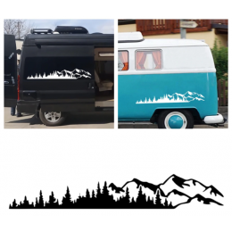 Araba çıkartmaları dağ ormanı grafik vinil çıkartması için kamyon pencere tampon oto kapı vinil dekorasyon tutkal araba vücut Sticker