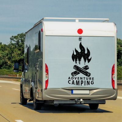 Adventure Camping Karavan - Araç Sticker Yapıştırma