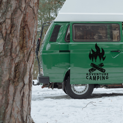 Adventure Camping Karavan - Araç Sticker Yapıştırma