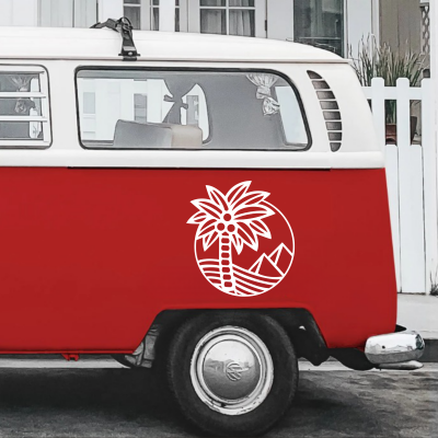 Ağaç Karavan - Araç Sticker Yapıştırma