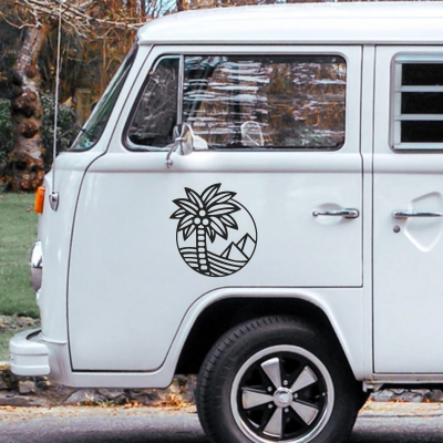 Ağaç Karavan - Araç Sticker Yapıştırma