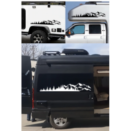 Araba çıkartmaları dağ ormanı grafik vinil çıkartması için kamyon pencere tampon oto kapı vinil dekorasyon tutkal araba vücut Sticker