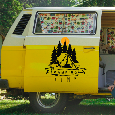 Camping Time Karavan - Araç Sticker Yapıştırma