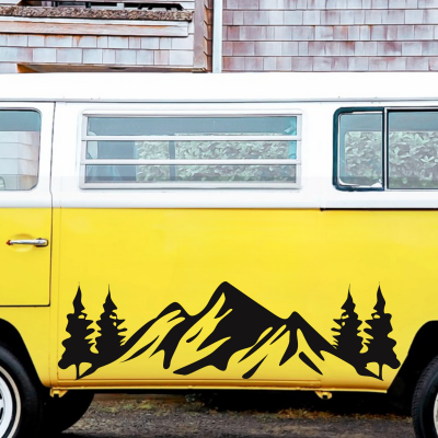 Dağ Karavan- Araç Sticker Yapıştırma