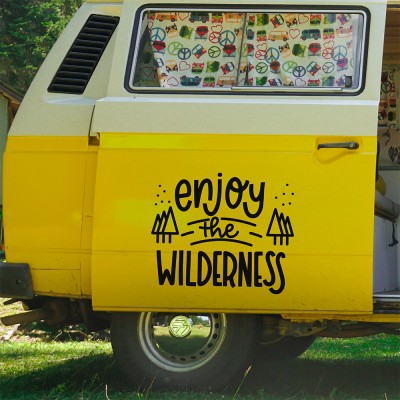 Enjoy The Wilderness Karavan - Araç Sticker Yapıştırma