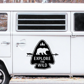 Explore The Wild Karavan - Araç Sticker Yapıştırma