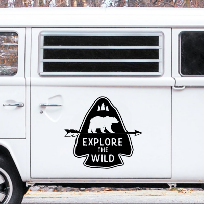 Explore The Wild Karavan - Araç Sticker Yapıştırma