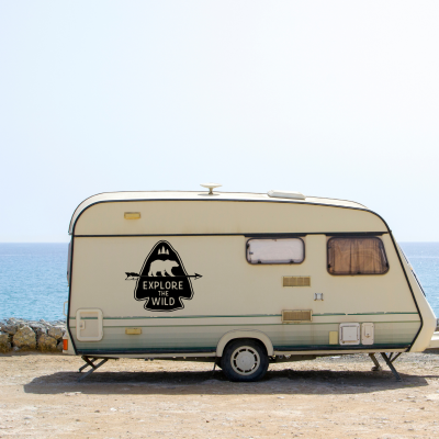Explore The Wild Karavan - Araç Sticker Yapıştırma
