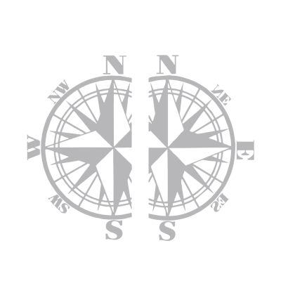 Kişiye Karavana Özel Çift Pusula Sticker Yapıştırma İki Adet