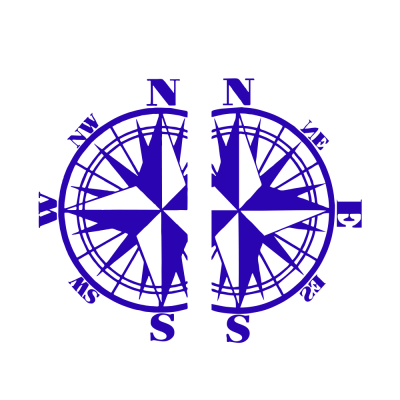 Kişiye Karavana Özel Çift Pusula Sticker Yapıştırma İki Adet