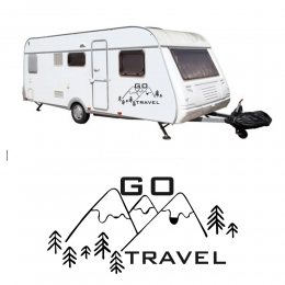 Kişiye Karavana Özel Go Travel Sticker Yapıştırma 