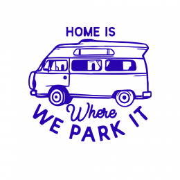 Kişiye Karavana Özel Home is where we park it Yapıştırma 