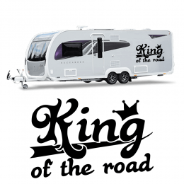 Kişiye Karavana özel King Of The Road Sticker Yapıştırma 