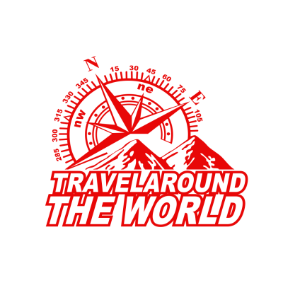 Kişiye Karavana Özel Travel Around The World Dağ Sticker yapıştırma
