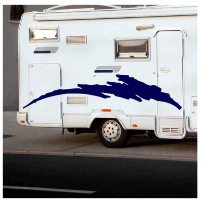 Kişiye Karavana Özel Efekli Dalga Sticker Yapıştırma 