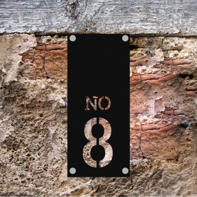 Apartmanlara Özel Apartman Nosu ve Numarası Metal Tabela Metal Saç Tabela  40x20 cm 