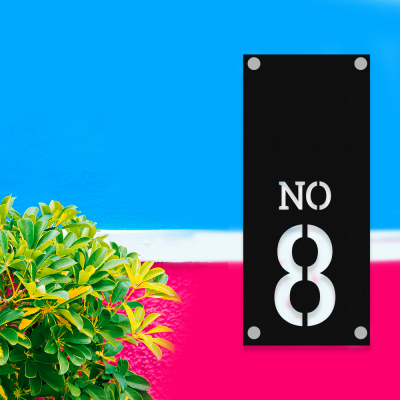 Apartmanlara Özel Apartman Nosu ve Numarası Metal Tabela Metal Saç Tabela  40x20 cm 