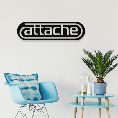 Firmaya Özel Attache Dekarosyon Metal Saç Tabela  60x20 cm