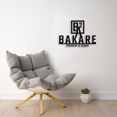 Firmaya Özele Bakara Mimarlık ve İnşaat Metal Saç Tabela 65x45 cm