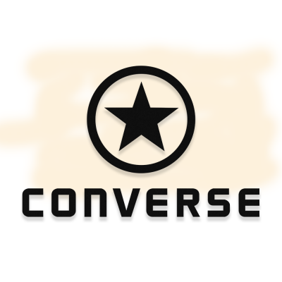 Firmaya Özel Converse ve Yıldız Dekarosyon İçin Metal Saç Tabela 50x32 cm