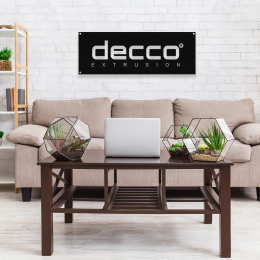 Firmaya Özel Decco Extrusıon Dekorasyon ve Mobilya Tabela Metal Saç Tabela  60x20 cm 