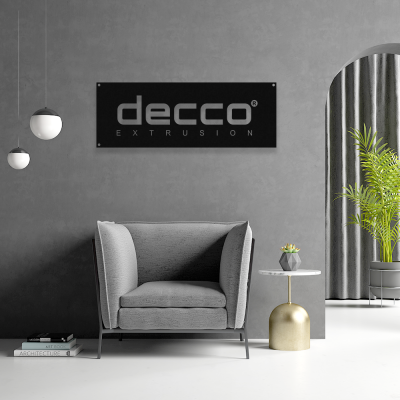 Firmaya Özel Decco Extrusıon Dekorasyon ve Mobilya Tabela Metal Saç Tabela  60x20 cm 
